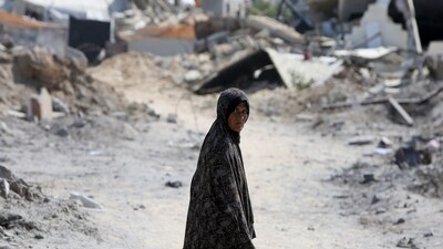 Israel’s offensive has destroyed vast areas of Gaza, displaced around 90% of the population and caused to a catastrophic humanitarian crisis, with experts warning of famine. (REUTERS)