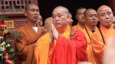 Shi Yongxin, abbot of Shaolin Temple. Shi Yongxin, abbot of Shaolin Temple.