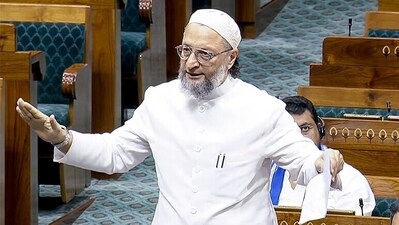 AIMIM MP Asaduddin Owaisi speaks in Lok Sabha during the Monsoon Session of Parliament, in New Delhi on Monday. (Sansad TV) AIMIM MP Asaduddin Owaisi speaks in Lok Sabha during the Monsoon Session of Parliament, in New Delhi on Monday. (Sansad TV)