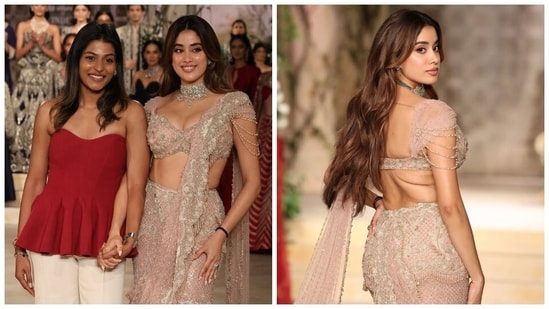 Janhvi Kapoor walks the ramp for designer Jayanti Reddy.