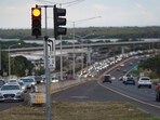 Oahu residents evacuate Ewa Beach due to the threat of tsunami in Kapolei, Oahu, Hawaii.