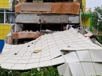 A kindergarten damaged by the earthquake is seen in Petropavlovsk-Kamchatsky, Kamchatka Krai, Russia,