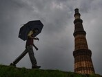 Till 5.30pm on Wednesday, the Safdarjung weather station clocked 15mm of rainfall. (Sanchit Khanna/HT Photo) Till 5.30pm on Wednesday, the Safdarjung weather station clocked 15mm of rainfall. (Sanchit Khanna/HT Photo)