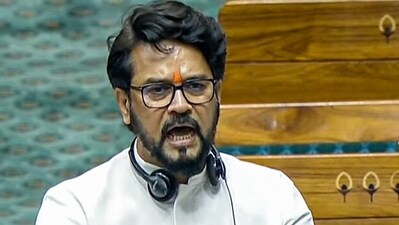 BJP MP Anurag Thakur wondered whether Indira Gandhi didn’t trust the armed forces and chose to plead with the US to halt the war with Pakistan. (Sansad TV/ANI Video Grab)
