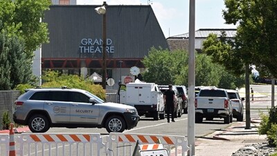 An entrance to the Grand Sierra Resort is closed after a shooting occurred at the resort in Reno on Monday, July 28. (AP)