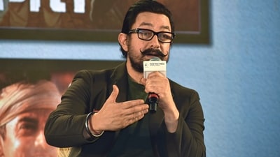 Bollywood actor Aamir Khan during the announcement of the release of his film Sitaare Zameen Par on YouTube in Mumbai. (PTI) Bollywood actor Aamir Khan during the announcement of the release of his film Sitaare Zameen Par on YouTube in Mumbai. (PTI)