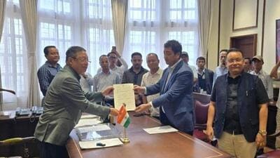 Assembly speaker Thomas A. Sangma said he received Lyngdoh’s request to merge with the NPP and had accepted his application (X//RakkamA_Sangma) Assembly speaker Thomas A. Sangma said he received Lyngdoh’s request to merge with the NPP and had accepted his application (X//RakkamA_Sangma)