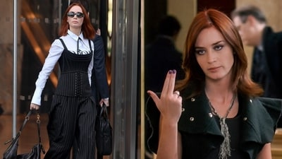 Emily Blunt returns to the Devil Wears Prada world for sequel — and the red hair is GIVING! (Photos: X, Instagram) Emily Blunt returns to the Devil Wears Prada world for sequel — and the red hair is GIVING! (Photos: X, Instagram)