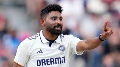 India's Mohammed Siraj gestures on the third day of the fourth cricket test match between England and India at Emirates Old Trafford (AP) India's Mohammed Siraj gestures on the third day of the fourth cricket test match between England and India at Emirates Old Trafford (AP)