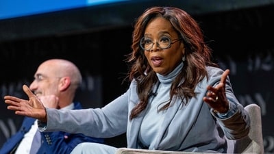 Oprah Winfrey opened a private road on her Maui estate to help locals escape. (Getty Images via AFP) Oprah Winfrey opened a private road on her Maui estate to help locals escape. (Getty Images via AFP)