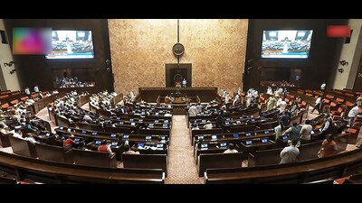 Opposition MPs protest in Rajya Sabha during the Monsoon Session of Parliament, in New Delhi on Wednesday. (ANI PHOTO) Opposition MPs protest in Rajya Sabha during the Monsoon Session of Parliament, in New Delhi on Wednesday. (ANI PHOTO)