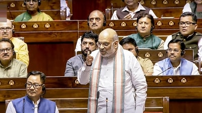 “If I can respond and clarify, then why insist on hearing from him?” Shah questioned the Opposition. (Sansad TV) “If I can respond and clarify, then why insist on hearing from him?” Shah questioned the Opposition. (Sansad TV)