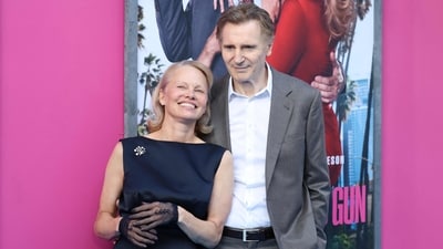 Pamela Anderson and Liam Neeson have sparked romance rumors. The two star in The Naked Gun. (AFP) Pamela Anderson and Liam Neeson have sparked romance rumors. The two star in The Naked Gun. (AFP)