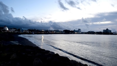 A view of the shoreline in Apia, Samoas capital on July 30, 2025, as a tsunami warning remains in effect. (AFP) A view of the shoreline in Apia, Samoas capital on July 30, 2025, as a tsunami warning remains in effect. (AFP)