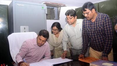The new DM has previously held different postings in Firozabad, Agra, Mathura, Rampur, Jaunpur, and Prayagraj before taking charge as the district magistrate of Ghaziabad. (Sakib Ali/HT Photo) The new DM has previously held different postings in Firozabad, Agra, Mathura, Rampur, Jaunpur, and Prayagraj before taking charge as the district magistrate of Ghaziabad. (Sakib Ali/HT Photo)