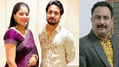 Sonam Raghuvanshi and Raja Raghuvanshi. (Right) Director SP Nimbawat (Photo: X and Instagram) Sonam Raghuvanshi and Raja Raghuvanshi. (Right) Director SP Nimbawat (Photo: X and Instagram)
