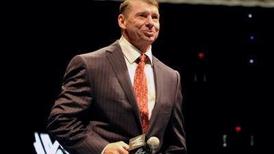 Vince McMahon speaks to an audience during a WWE fan appreciation event (AP) Vince McMahon speaks to an audience during a WWE fan appreciation event (AP)