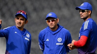 From left: Gautam Gambhir, Ajit Agarkar and Shubman Gill (AFP) From left: Gautam Gambhir, Ajit Agarkar and Shubman Gill (AFP)