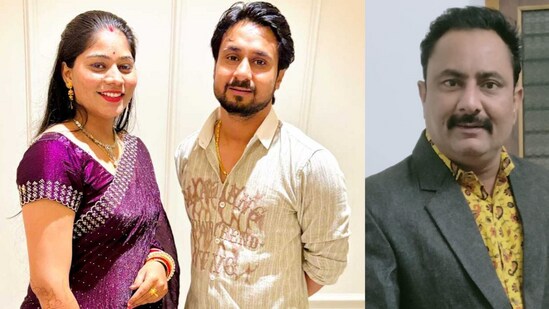 Sonam Raghuvanshi and Raja Raghuvanshi. (Right) Director SP Nimbawat (Photo: X and Instagram)