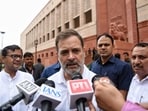 Leader of Opposition in Lok Sabha and Congress MP Rahul Gandhi speaks to the media at Parliament House premises during the Monsoon Session, in New Delhi. Leader of Opposition in Lok Sabha and Congress MP Rahul Gandhi speaks to the media at Parliament House premises during the Monsoon Session, in New Delhi.