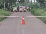 Police at the spot where the encounter tool place in Yamunanagar on Wednesday. (HT Photo) Police at the spot where the encounter tool place in Yamunanagar on Wednesday. (HT Photo)