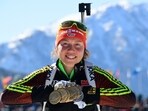 The former biathlon champion Dahlmeier died in the high mountains of Pakistan her agent said on July 30, 2025. 