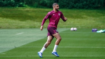 Kyle Walker during a Burnley training session. (Instagram)