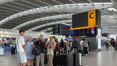 London's Heathrow airport, the country’s biggest hub, had the most disruptions with more than 45 flights called off. (AP) London's Heathrow airport, the country’s biggest hub, had the most disruptions with more than 45 flights called off. (AP)
