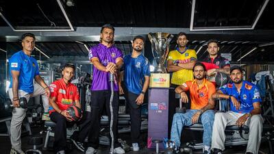 Captains of the eight franchises at the Delhi Premier League season 2 that begins on August 2. (DPL) Captains of the eight franchises at the Delhi Premier League season 2 that begins on August 2. (DPL)
