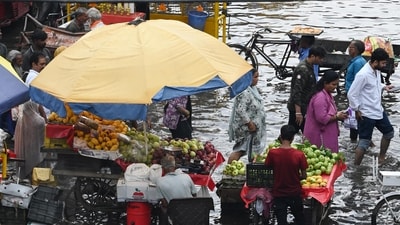 Waterlogging after heavy rain at Connaught Place area in New Delhi, India, on Tuesday, July 29. (Arvind Yadav/Hindustan Times) Waterlogging after heavy rain at Connaught Place area in New Delhi, India, on Tuesday, July 29. (Arvind Yadav/Hindustan Times)