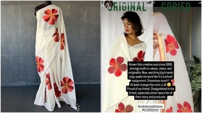 The controversy revolves around Suta allegedly copying Rouka's designs. (Shoprouka.com and Instagram/ roukabysreejithjeevan) The controversy revolves around Suta allegedly copying Rouka's designs. (Shoprouka.com and Instagram/ roukabysreejithjeevan)