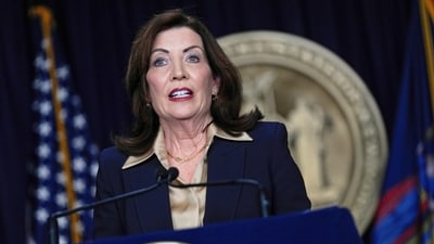 New York Gov. Kathy Hochul speaks at a news conference (AP) New York Gov. Kathy Hochul speaks at a news conference (AP)