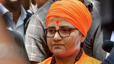 Former BJP MP Sadhvi Pragya Singh Thakur leaves the special NIA court after a hearing on the 2008 Malegaon blast case in Mumbai on May 8, 2025. (PTI) Former BJP MP Sadhvi Pragya Singh Thakur leaves the special NIA court after a hearing on the 2008 Malegaon blast case in Mumbai on May 8, 2025. (PTI)