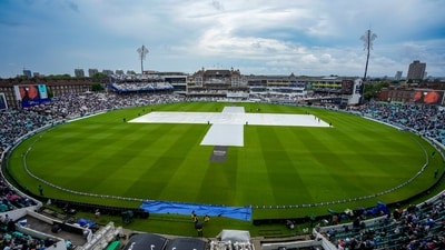 The rain also hampered the game twice as early lunch and tea were taken to accommodate a long final session. (PTI) The rain also hampered the game twice as early lunch and tea were taken to accommodate a long final session. (PTI)