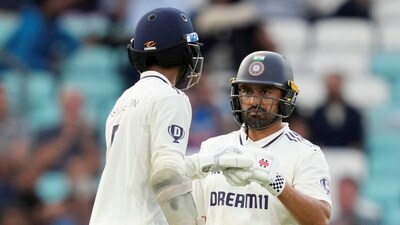 India closed the day at 206/6, with Karun Nair anchoring the innings through a challenging phase to remain unbeaten on 52. He was well supported by Washington Sundar, who looked composed during his 45-ball 19*, as the duo ensured a steady finish to the day. (PTI) India closed the day at 206/6, with Karun Nair anchoring the innings through a challenging phase to remain unbeaten on 52. He was well supported by Washington Sundar, who looked composed during his 45-ball 19*, as the duo ensured a steady finish to the day. (PTI)