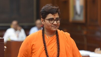 New Delhi, India - July 18, 2022: BJP MP Sadhvi Pragya Singh Thakur casts her vote for the presidential election, at Parliament House, in New Delhi, India, on Monday, July 18, 2022. (Photo by Arvind Yadav/ Hindustan Times) (Hindustan Times) New Delhi, India - July 18, 2022: BJP MP Sadhvi Pragya Singh Thakur casts her vote for the presidential election, at Parliament House, in New Delhi, India, on Monday, July 18, 2022. (Photo by Arvind Yadav/ Hindustan Times) (Hindustan Times)