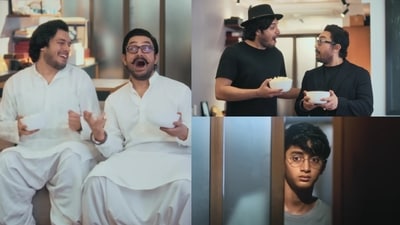 Junaid Khan and Aamir Khan with Azad Rao Khan Junaid Khan and Aamir Khan with Azad Rao Khan