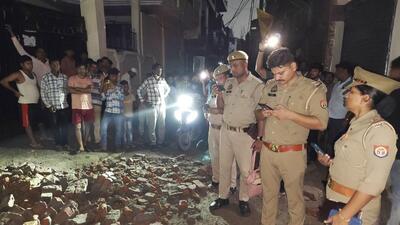 The incident took place in the Rajendra Nagar industrial area, on the Chuna Bhatti Road in Sahibabad at 8pm. (Sakib Ali/HT Photo) The incident took place in the Rajendra Nagar industrial area, on the Chuna Bhatti Road in Sahibabad at 8pm. (Sakib Ali/HT Photo)
