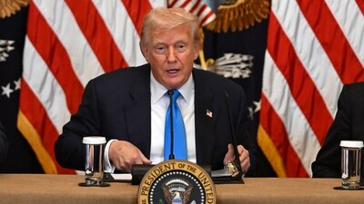 US President Donald Trump announced a 25 per cent, plus a penalty, on Indian goods on Wednesday. (AP)