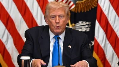 Trump said that the “tide has completely turned”, and that the US had successfully countered the “onslaught of tariffs against it”. (AP) Trump said that the “tide has completely turned”, and that the US had successfully countered the “onslaught of tariffs against it”. (AP)