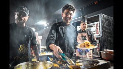 Vikas Khanna traces his Michelin-starred journey back to the kitchens of Amritsar. Born with clubfoot, that made even walking difficult until his teenage years, Khanna discovered strength, and joy, in cooking alongside his mother, Bindu Khanna. (Hindustan Times) Vikas Khanna traces his Michelin-starred journey back to the kitchens of Amritsar. Born with clubfoot, that made even walking difficult until his teenage years, Khanna discovered strength, and joy, in cooking alongside his mother, Bindu Khanna. (Hindustan Times)