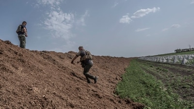 Residents of once quiet Ukrainian mining town of Dobropillia were forced to flee due to advancing Russian troupes. (Aloke Tikku) Residents of once quiet Ukrainian mining town of Dobropillia were forced to flee due to advancing Russian troupes. (Aloke Tikku)
