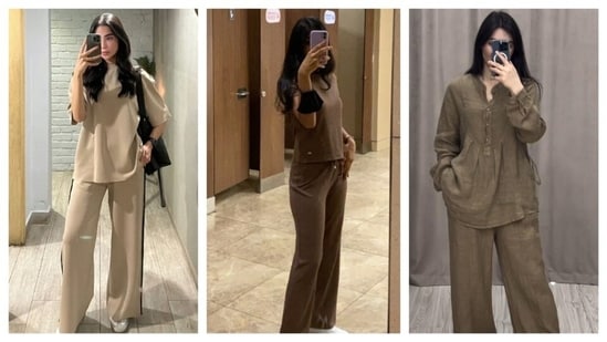 Co-ord sets are matching in terms of colour, with a high chance of appearing like PJs. This is where correct styling helps to make it look better. (Reference pic: Pinterest/@ananya, tuba khan, renukunchikorve)