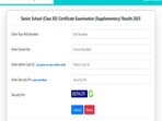 CBSE Compartment Result 2025 Live: Class 12 supply results declared at results.cbse.nic.in, link here
