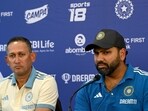Rohit Sharma (R) and Ajit Agarkar, current chairman of the BCCI selection committee, address a press conference in Mumbai on January 18, 2025. Rohit Sharma (R) and Ajit Agarkar, current chairman of the BCCI selection committee, address a press conference in Mumbai on January 18, 2025.