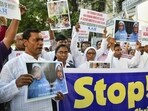 Hyderabad: Members of Christian community take part in a protest rally against the arrest of two Kerala nuns on allegations of forcible conversion and trafficking in Hyderabad on July 31 (PTI) Hyderabad: Members of Christian community take part in a protest rally against the arrest of two Kerala nuns on allegations of forcible conversion and trafficking in Hyderabad on July 31 (PTI)