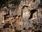 Lycian tombs in Turkey, dating to 500 BCE. These were designed to look like the traditional wooden houses of the time. Each typically served as a family crypt. (Wikimedia) Lycian tombs in Turkey, dating to 500 BCE. These were designed to look like the traditional wooden houses of the time. Each typically served as a family crypt. (Wikimedia)