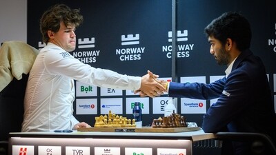 Magnus Carlsen had a sneaky remark for D Gukesh on Instagram. (Twitter) Magnus Carlsen had a sneaky remark for D Gukesh on Instagram. (Twitter)