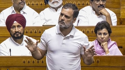 Leader of Opposition in the Lok Sabha Rahul Gandhi said the Congress began investigating after noticing irregularities during the Madhya Pradesh, Maharashtra and Lok Sabha elections. He alleged that over 10 million voters were fraudulently added to the rolls. (Sansad TV) Leader of Opposition in the Lok Sabha Rahul Gandhi said the Congress began investigating after noticing irregularities during the Madhya Pradesh, Maharashtra and Lok Sabha elections. He alleged that over 10 million voters were fraudulently added to the rolls. (Sansad TV)