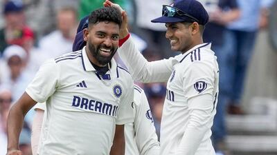 Mohammed Siraj celebrates after taking the wicket of England's Jacob Bethell. (PTI) Mohammed Siraj celebrates after taking the wicket of England's Jacob Bethell. (PTI)